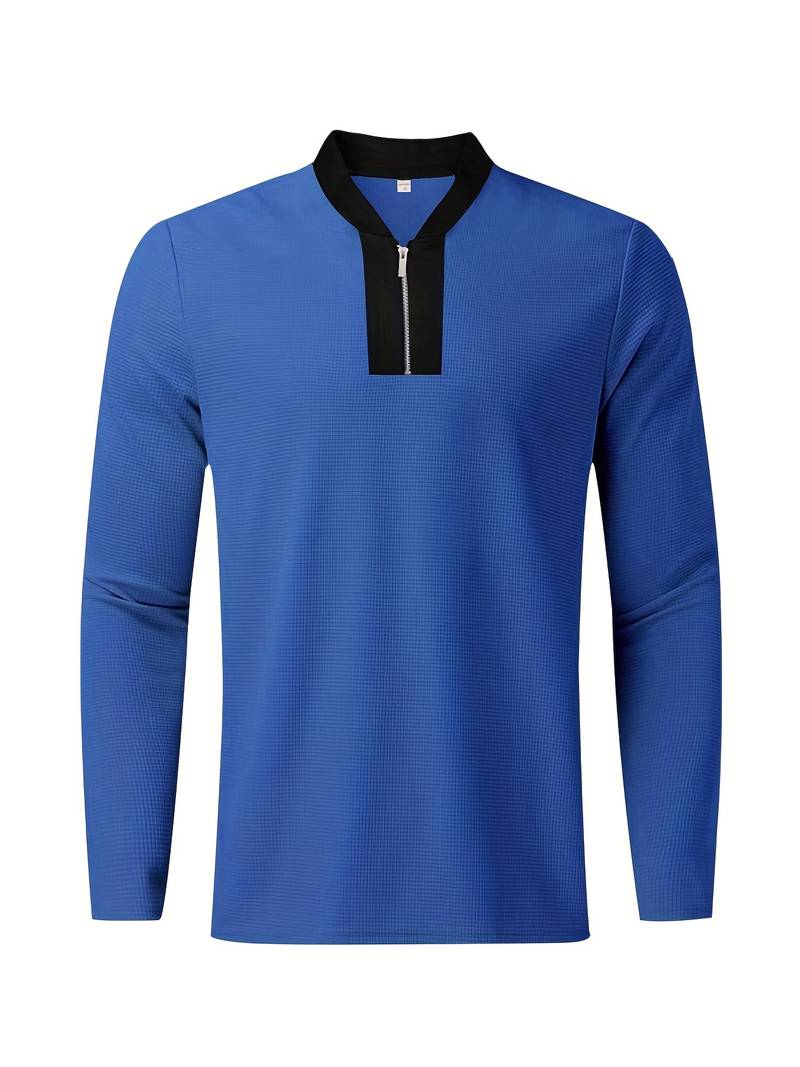 Heren trainingspak met halve rits en rechte broek