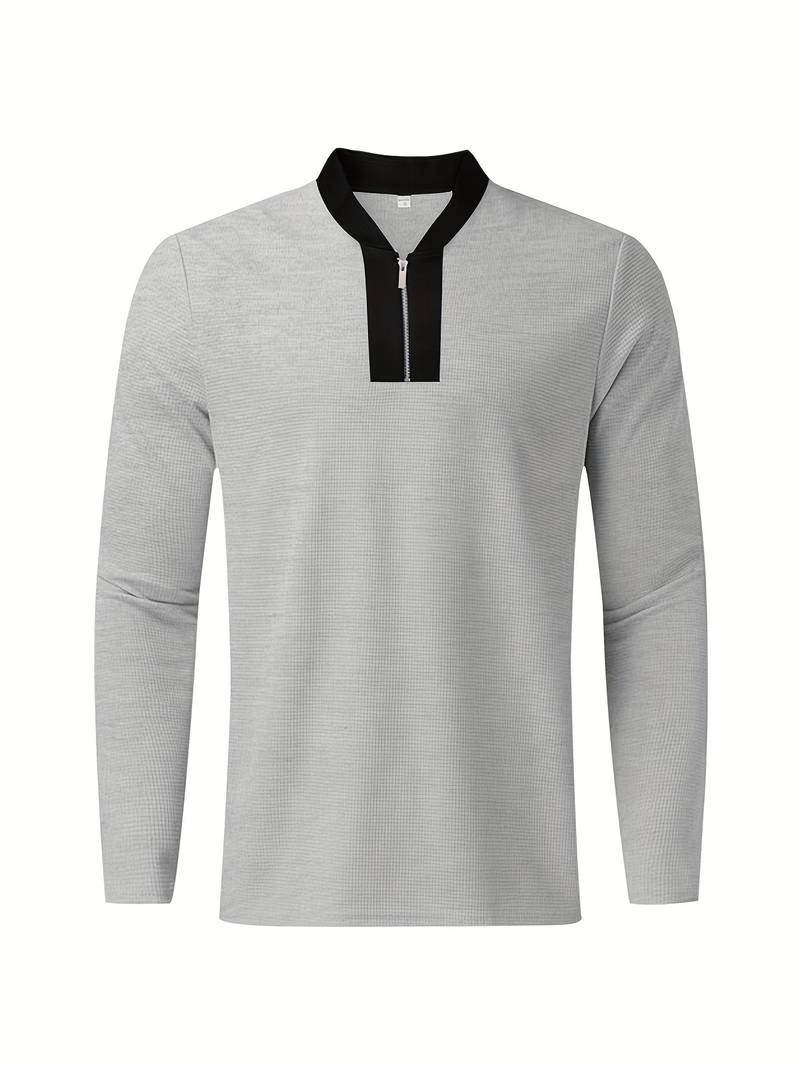 Heren trainingspak met halve rits en rechte broek