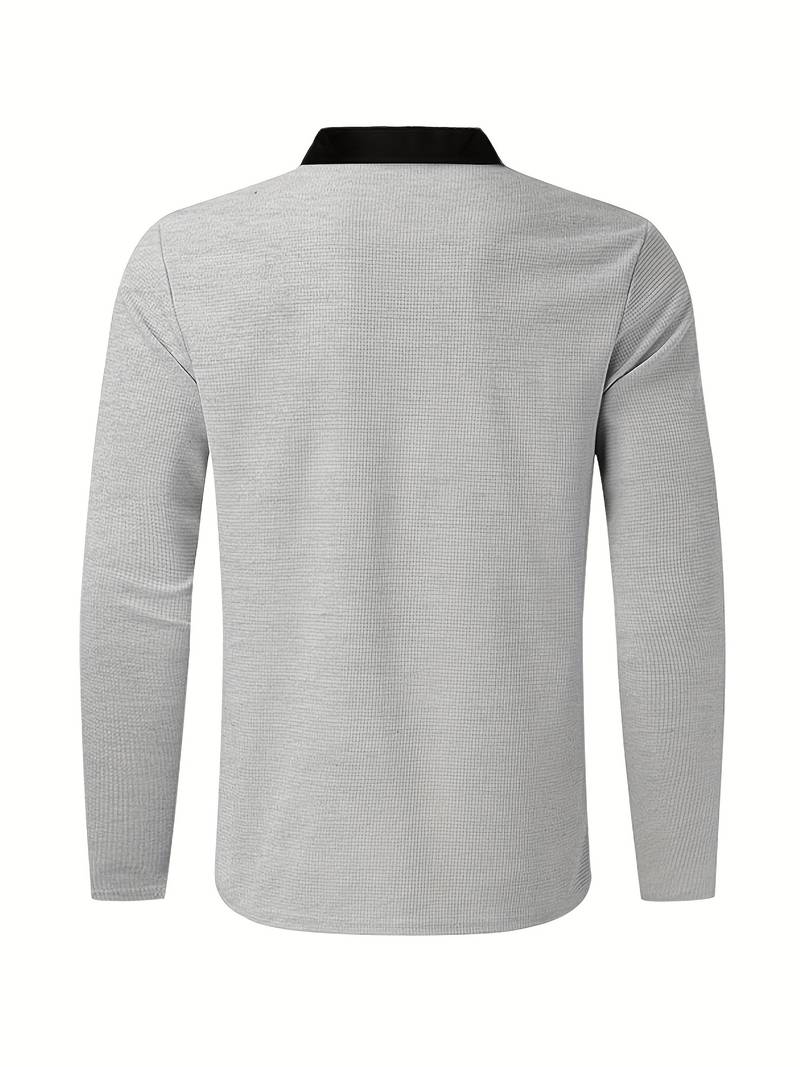 Heren trainingspak met halve rits en rechte broek