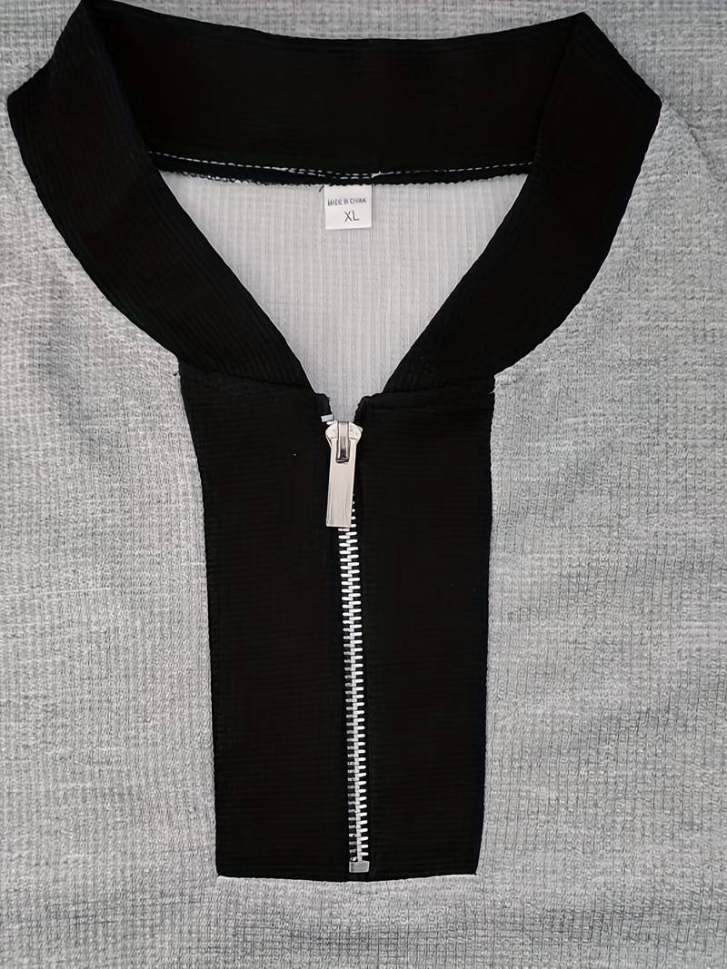Heren trainingspak met halve rits en rechte broek