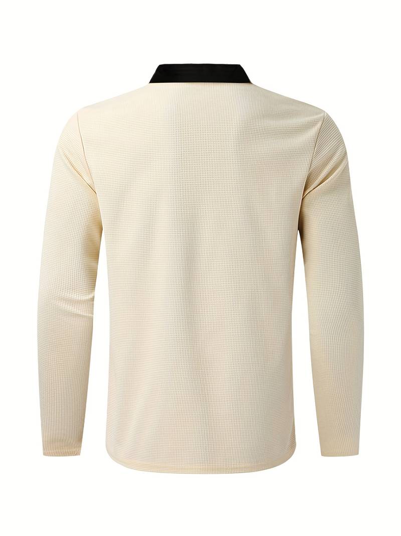 Heren trainingspak met halve rits en rechte broek