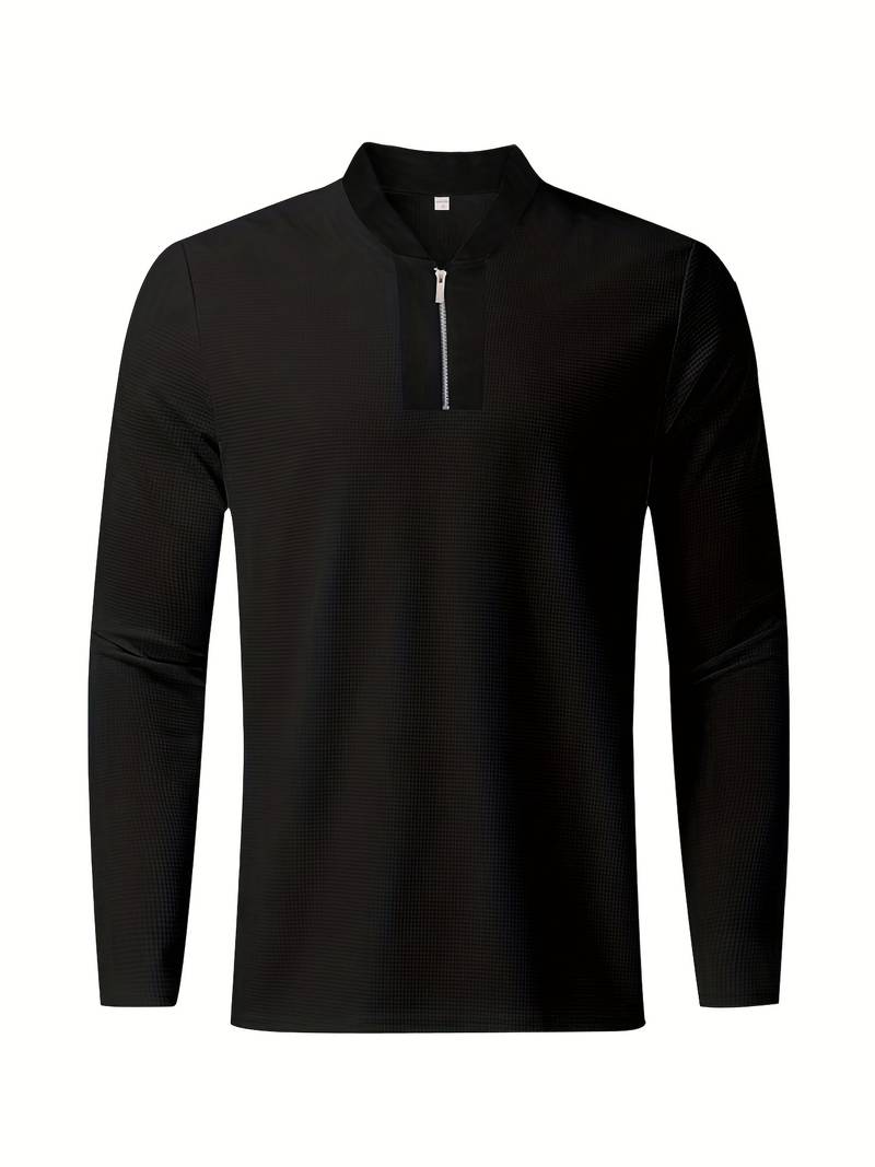 Heren trainingspak met halve rits en rechte broek