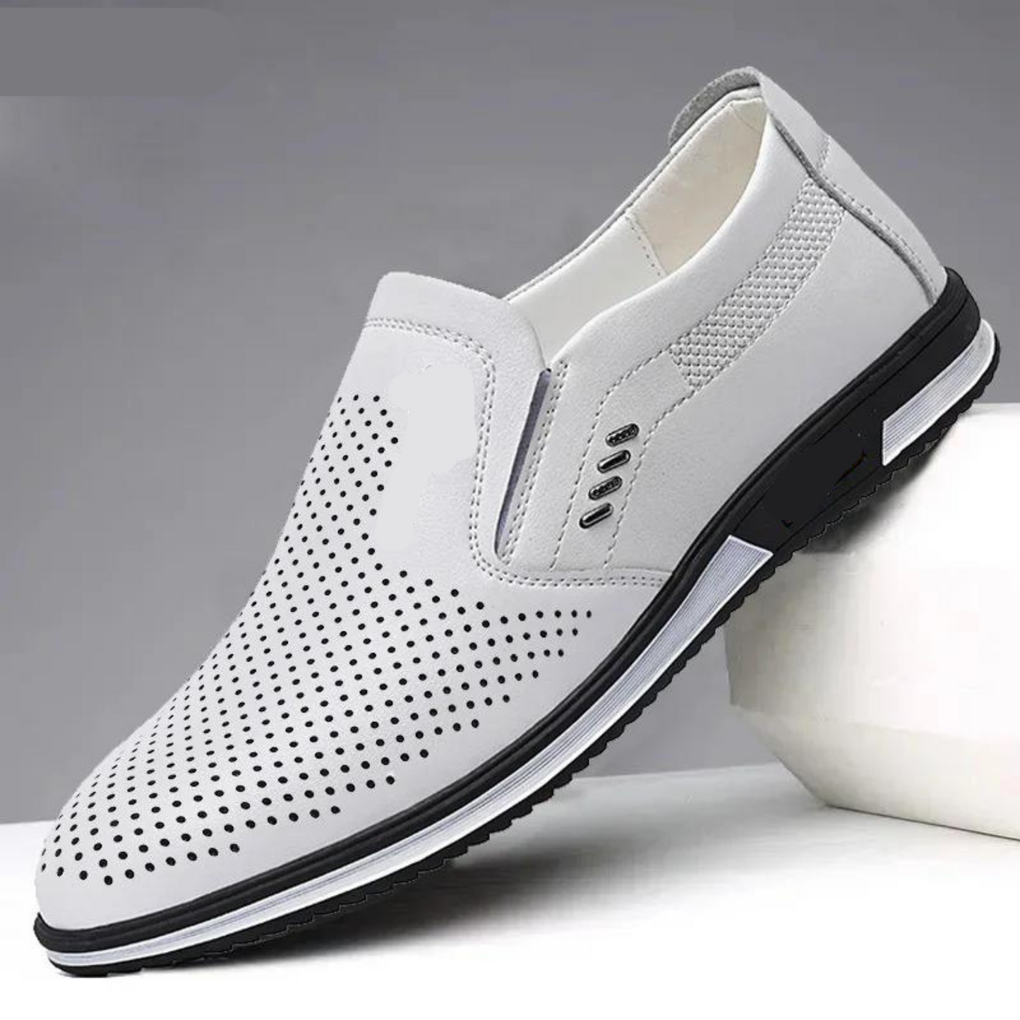 Heren loafers met klassieke vorm en verfijnde afwerking