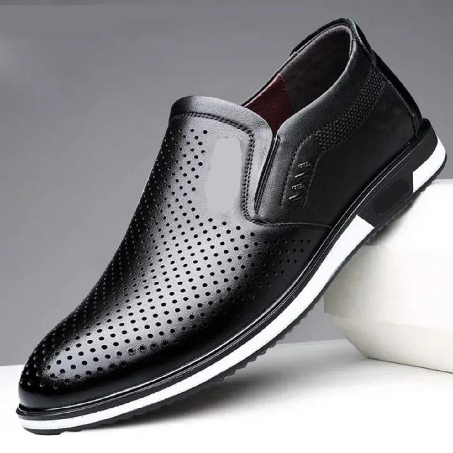 Heren loafers met klassieke vorm en verfijnde afwerking