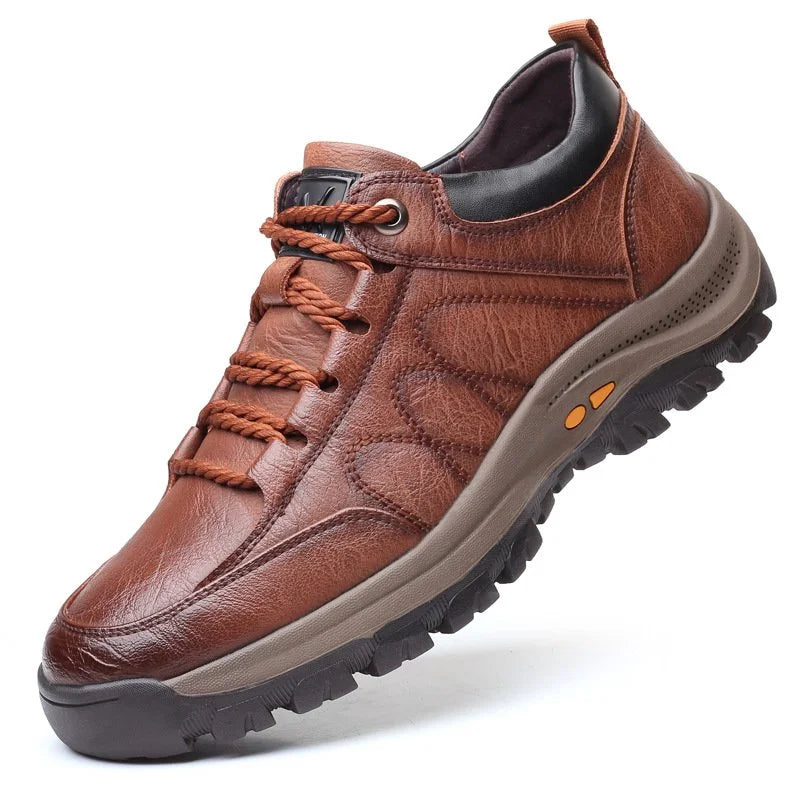 Heren wandelschoenen met stevig profiel en stabiel silhouet