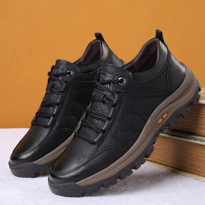 Heren wandelschoenen met stevig profiel en stabiel silhouet