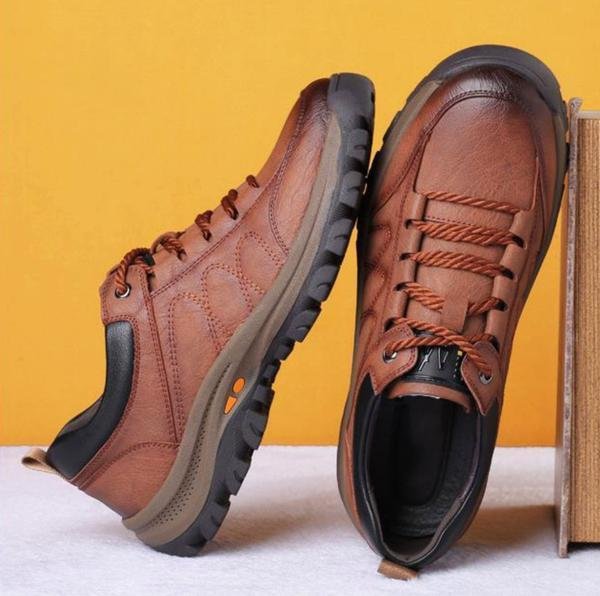Heren wandelschoenen met stevig profiel en stabiel silhouet