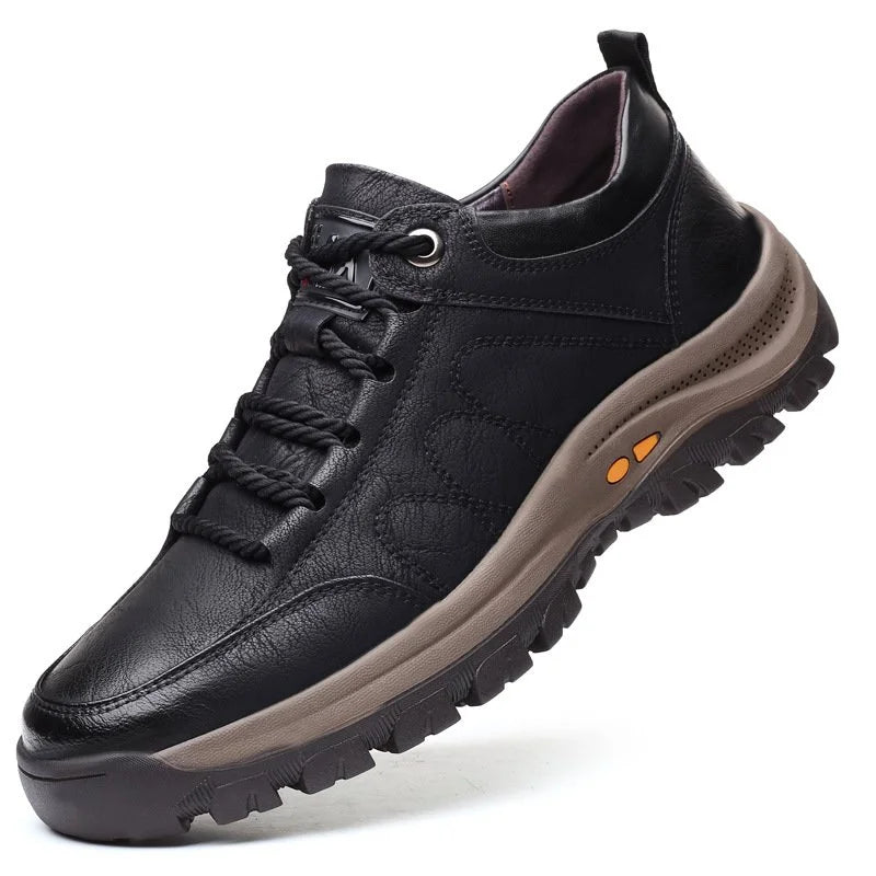 Heren wandelschoenen met stevig profiel en stabiel silhouet