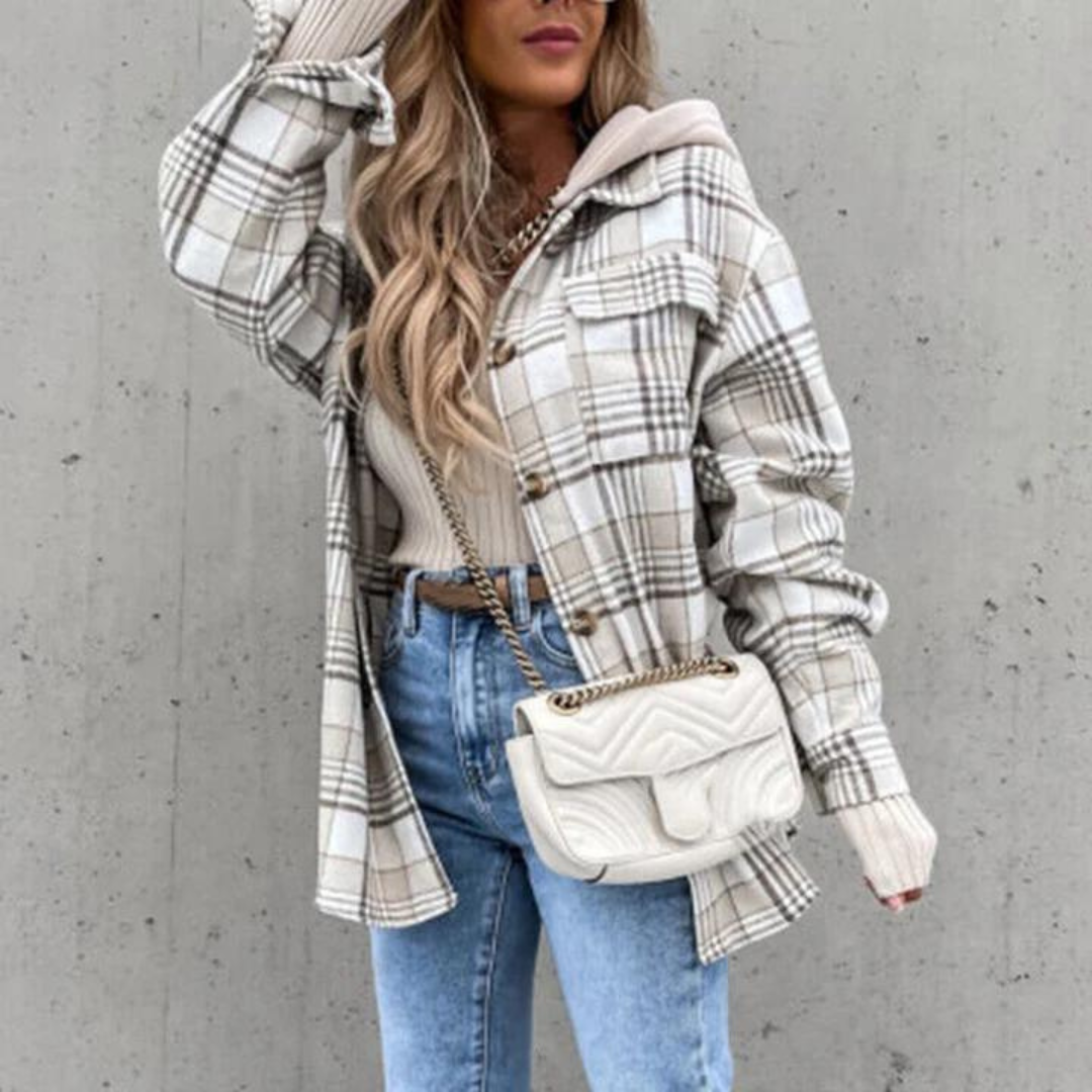 Elena Plaid Jas Dames