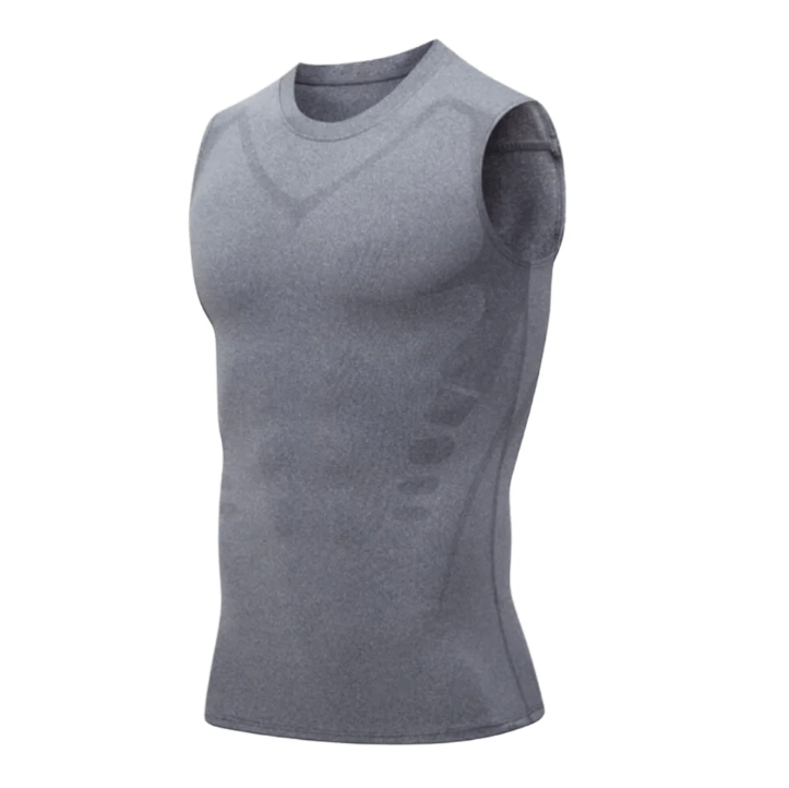 Heren shapingvest met gestructureerde pasvorm