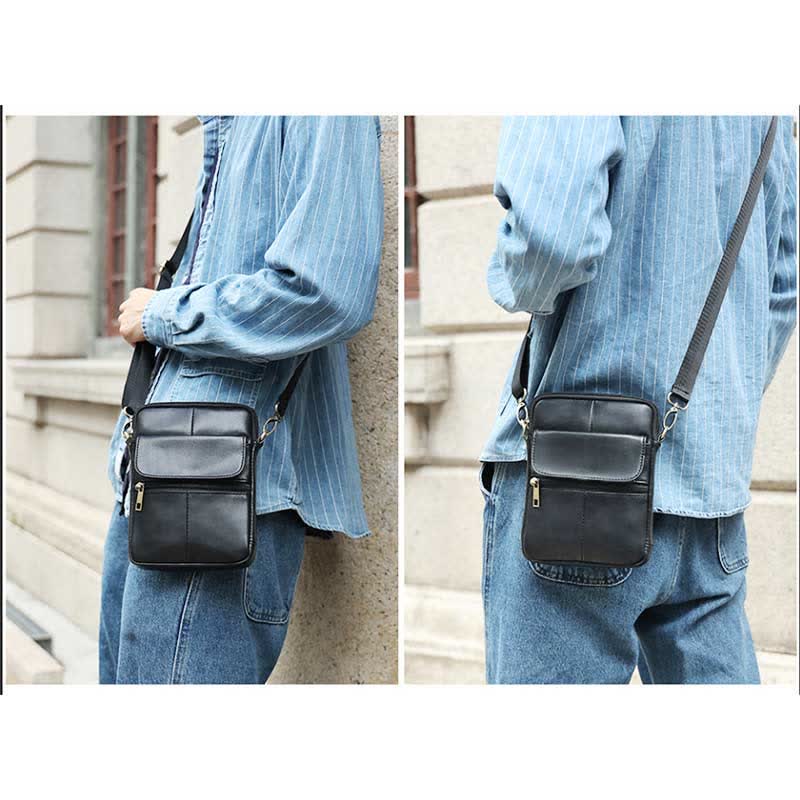 Heren crossbodytas met slank ontwerp