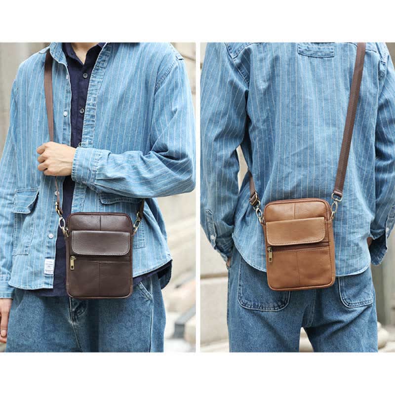 Heren crossbodytas met slank ontwerp