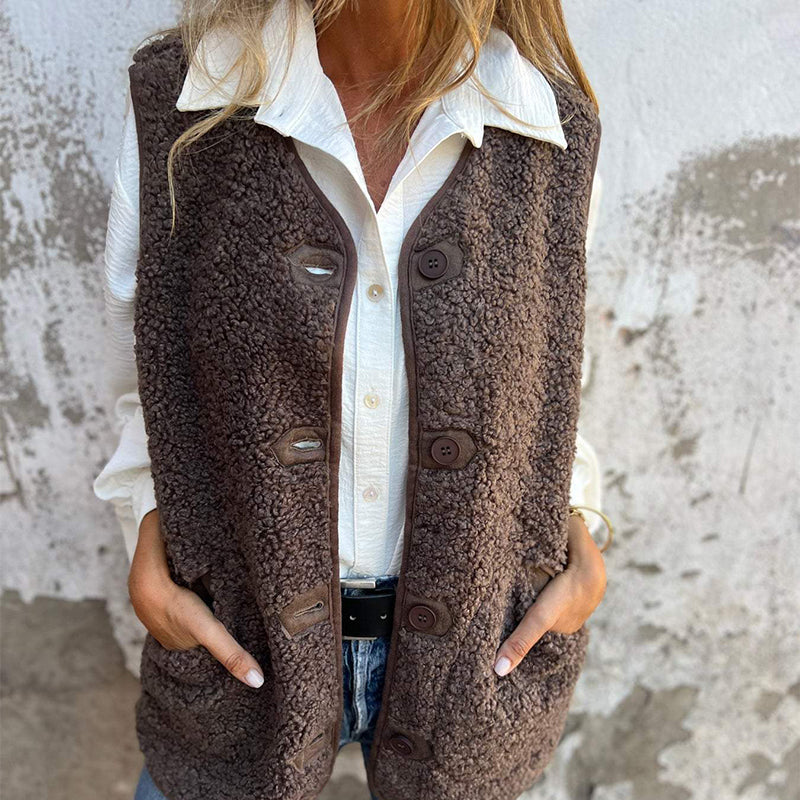 Juliaâ„¢ Herfst Knopen Vest Modehuis-Nederland