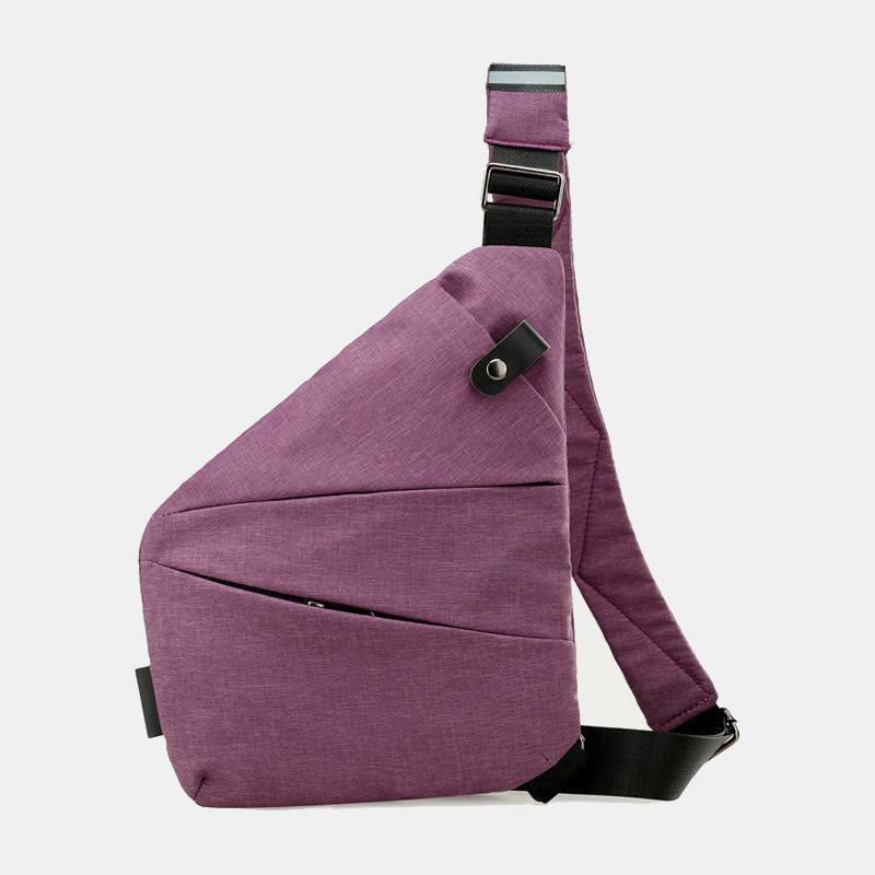 Uniseks schoudertas met verborgen vakken en minimalistisch silhouet