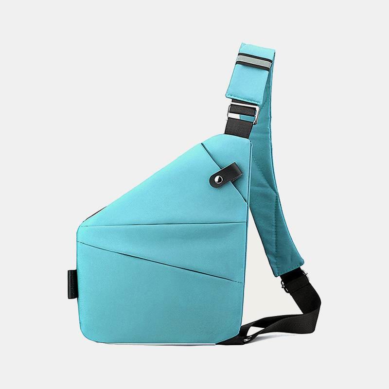 Uniseks schoudertas met verborgen vakken en minimalistisch silhouet