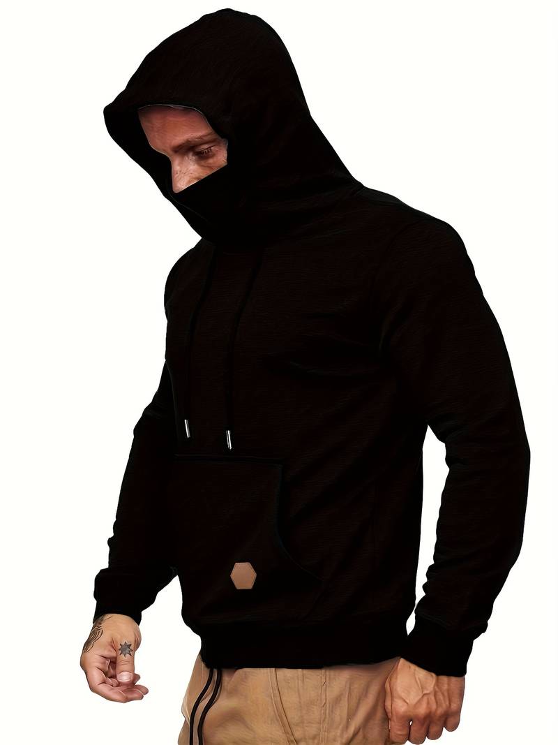 Heren hoodie met geïntegreerd detail en moderne snit