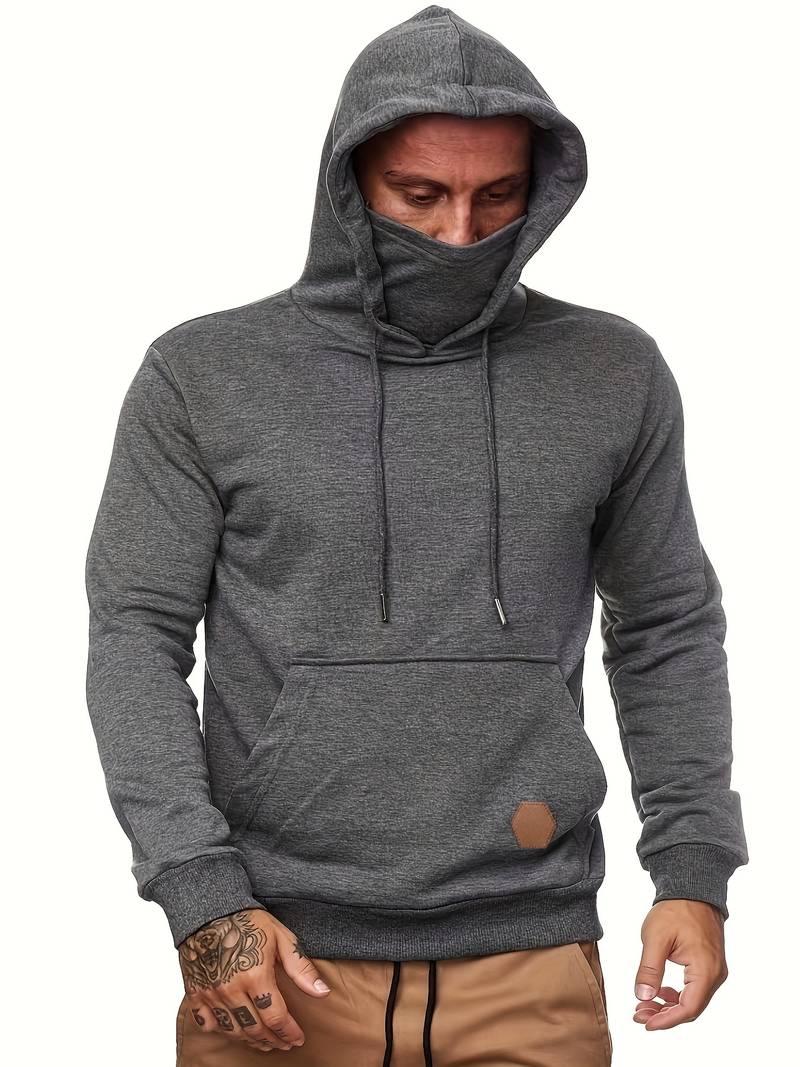 Heren hoodie met geïntegreerd detail en moderne snit