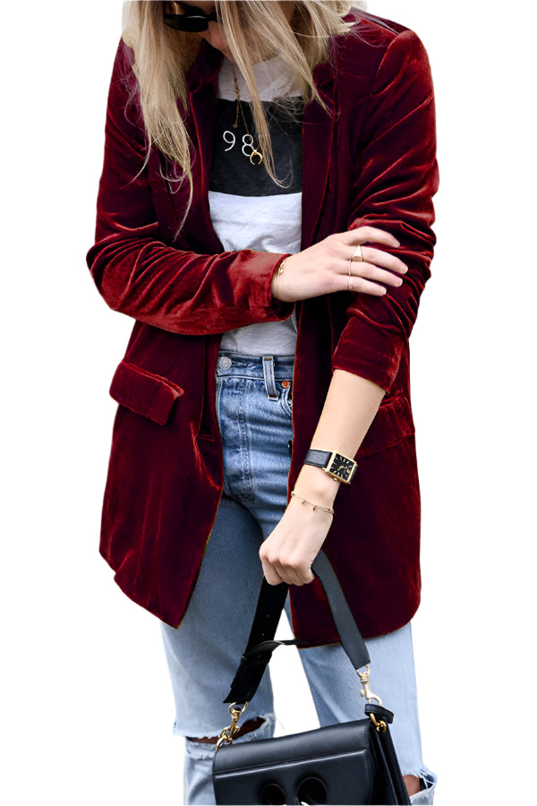 Dames mouwloos vest van velours