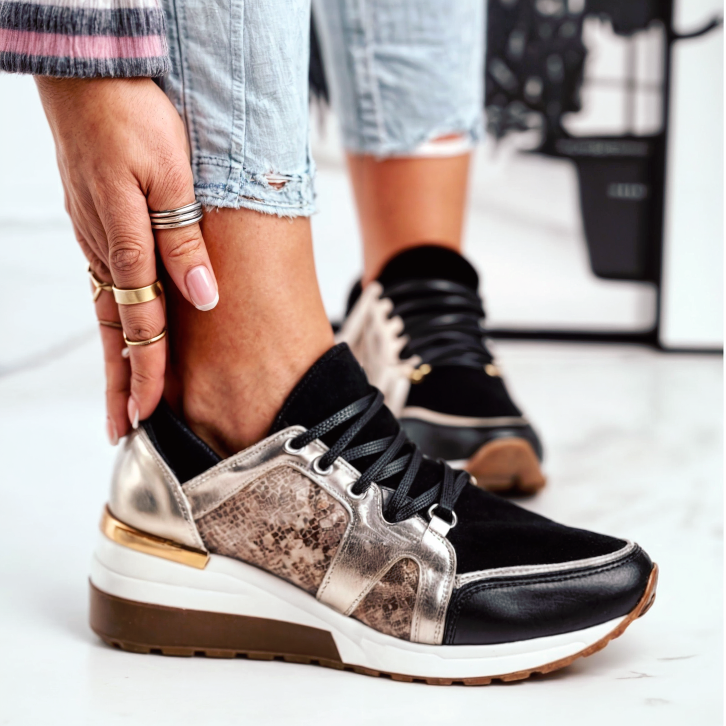 Orthopedische Sneakers met Verhoging voor Comfort en Stijl – Eva Modehuis-Nederland