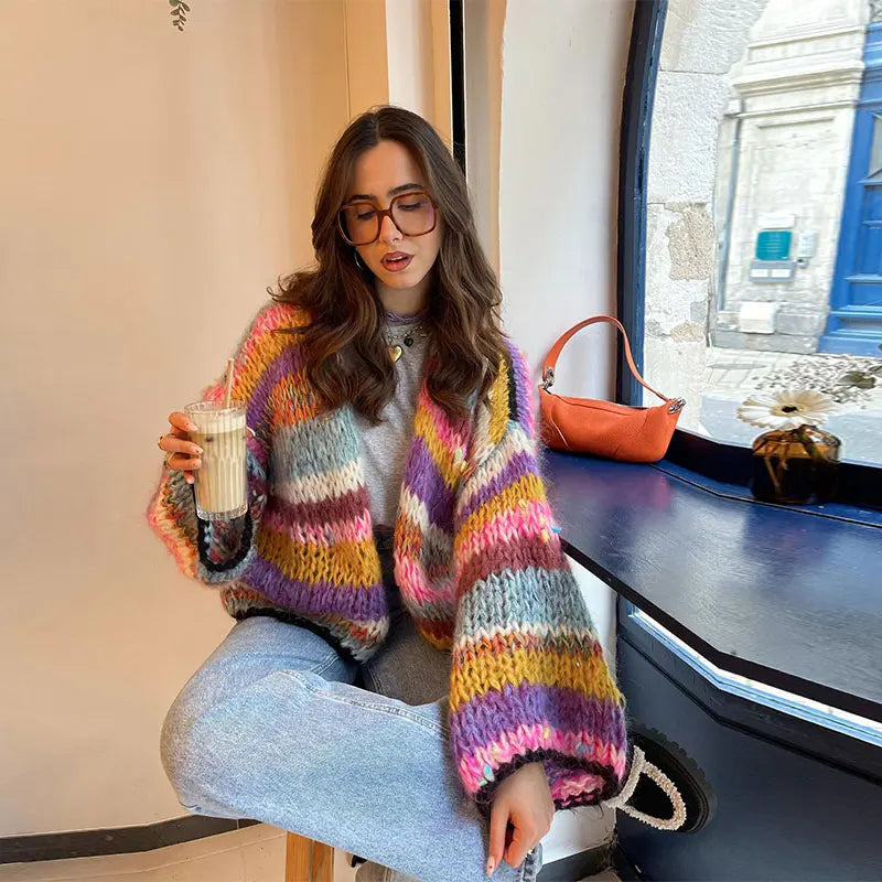 Gracieâ„¢ | Playful Vibrant Cardigan Modehuis-Nederland