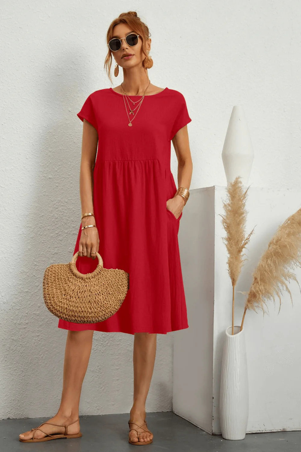 Grieteke | Zomer midi-jurk Modehuis-Nederland