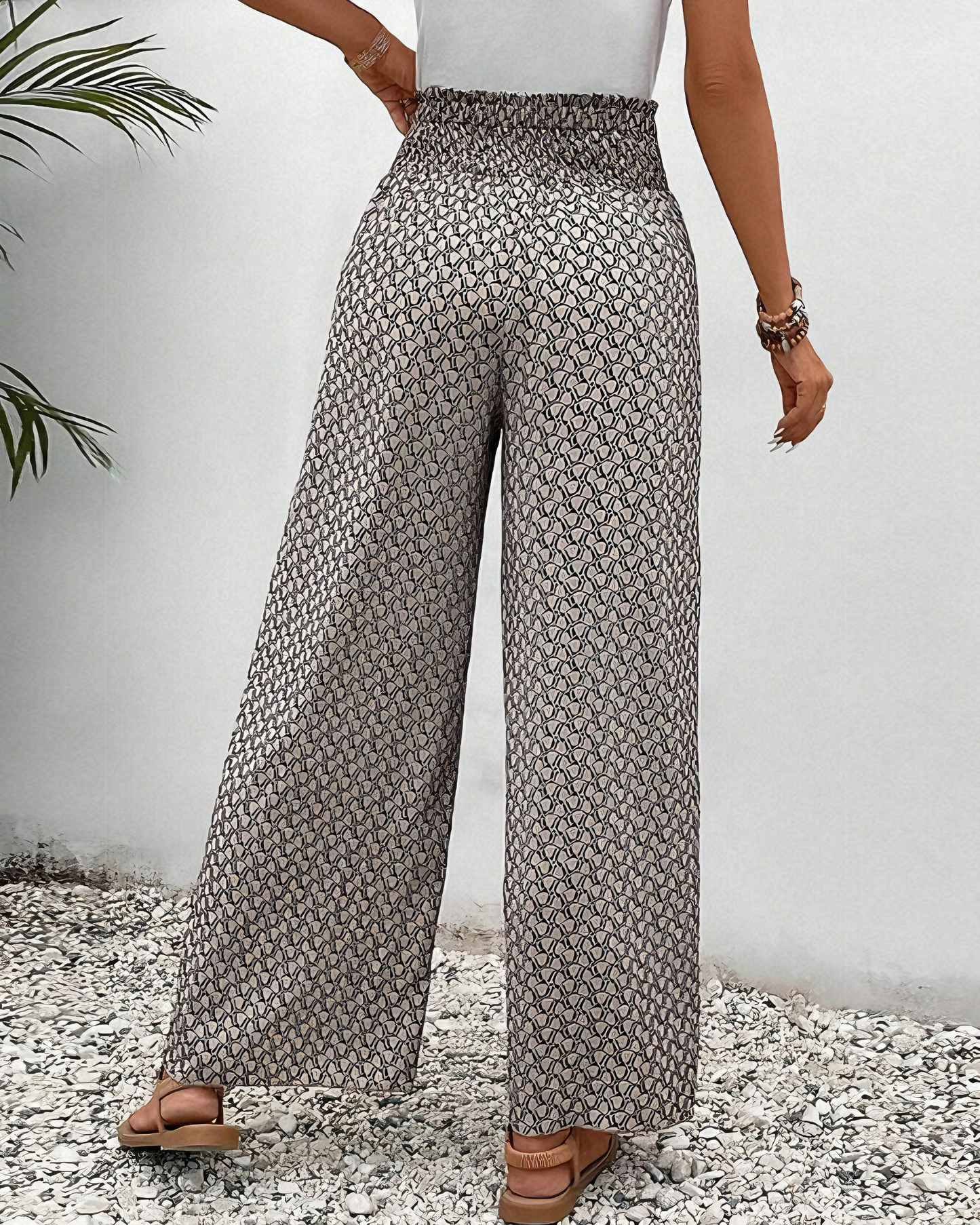 Zomerbroek dames luchtig wijde pijpen casual stijl β Zynora Modehuis-Nederland