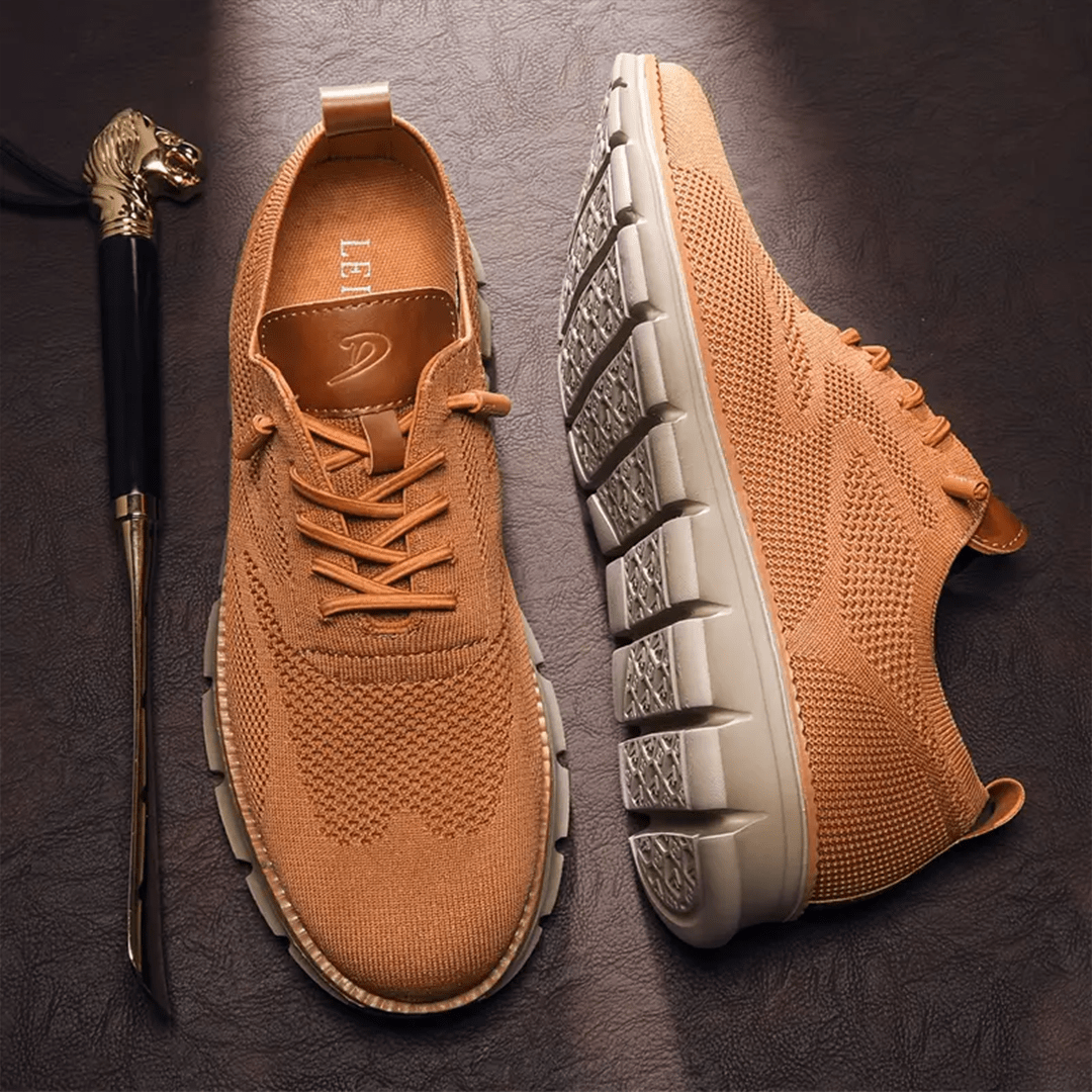 Heren veterschoenen met laag model in minimalistische stijl