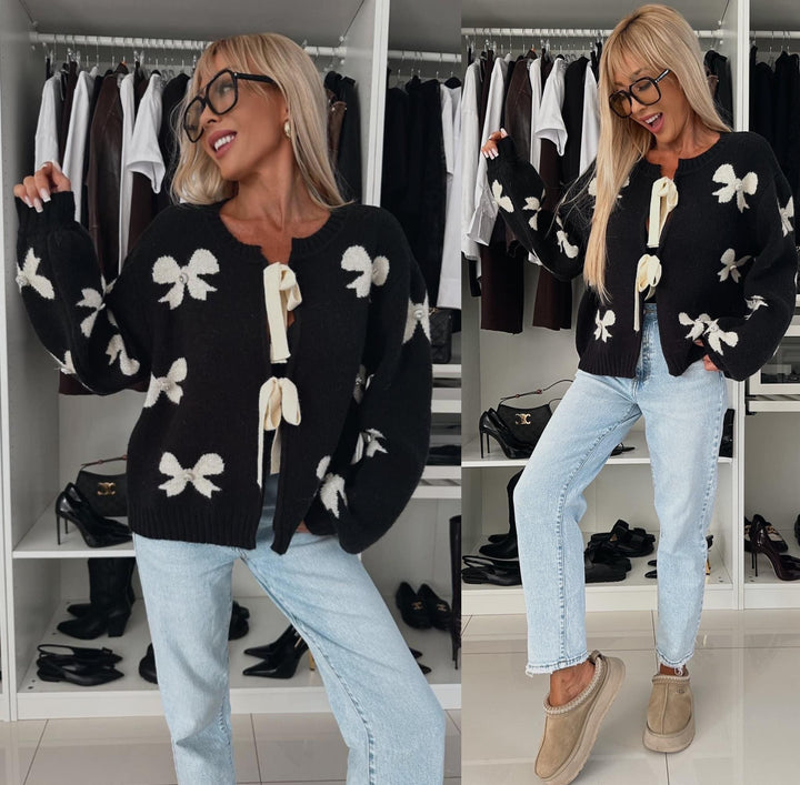 Luisa - Gezellig Vest met Striksluiting Modehuis-Nederland