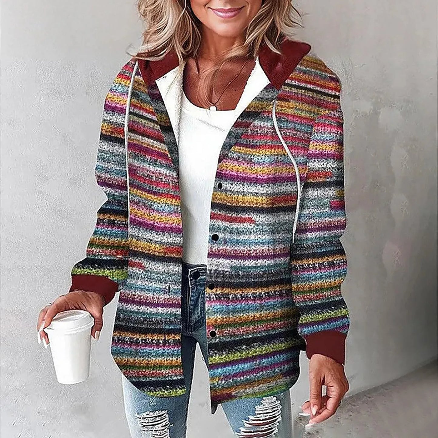 Ivy | Plaid Button-Up Hoodie Shirt Modehuis-Nederland