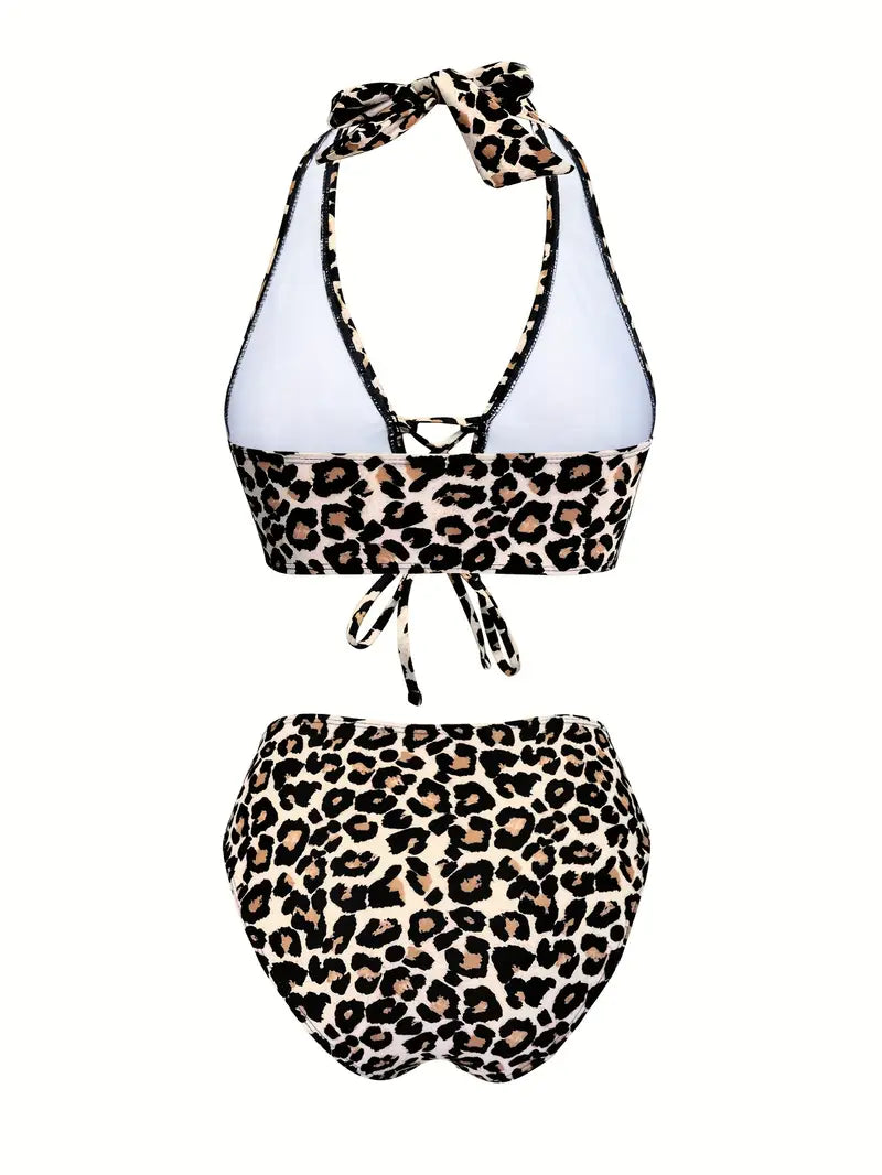 Bikini dames panterprint hoog uitgesneden sexy fit – Noa Modehuis-Nederland
