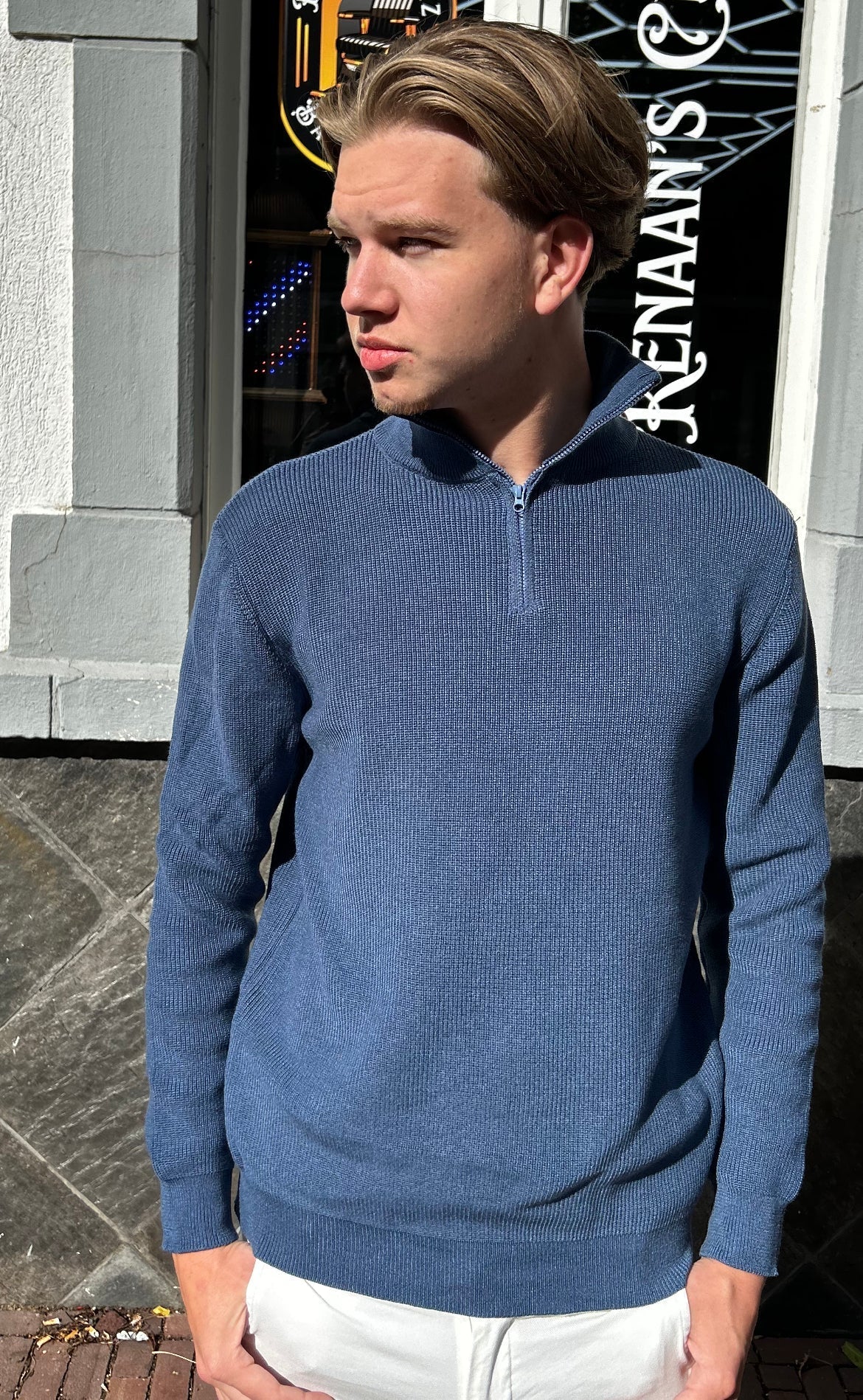 Robert - Warme Half Zip Trui Voor Heren Modehuis-Nederland