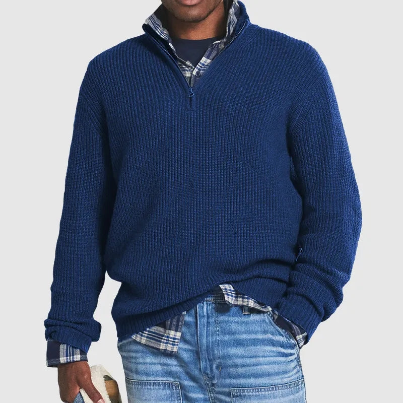 Robert - Warme Half Zip Trui Voor Heren Modehuis-Nederland