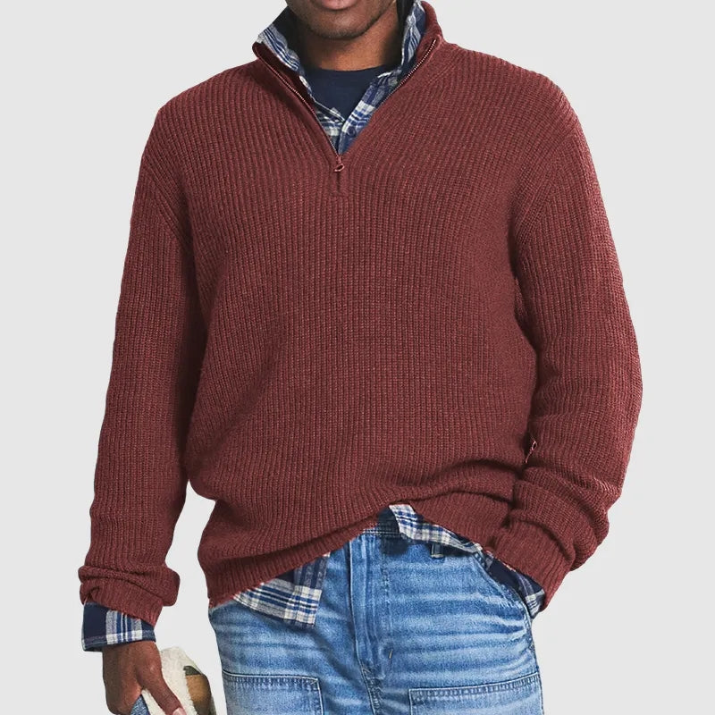 Robert - Warme Half Zip Trui Voor Heren Modehuis-Nederland