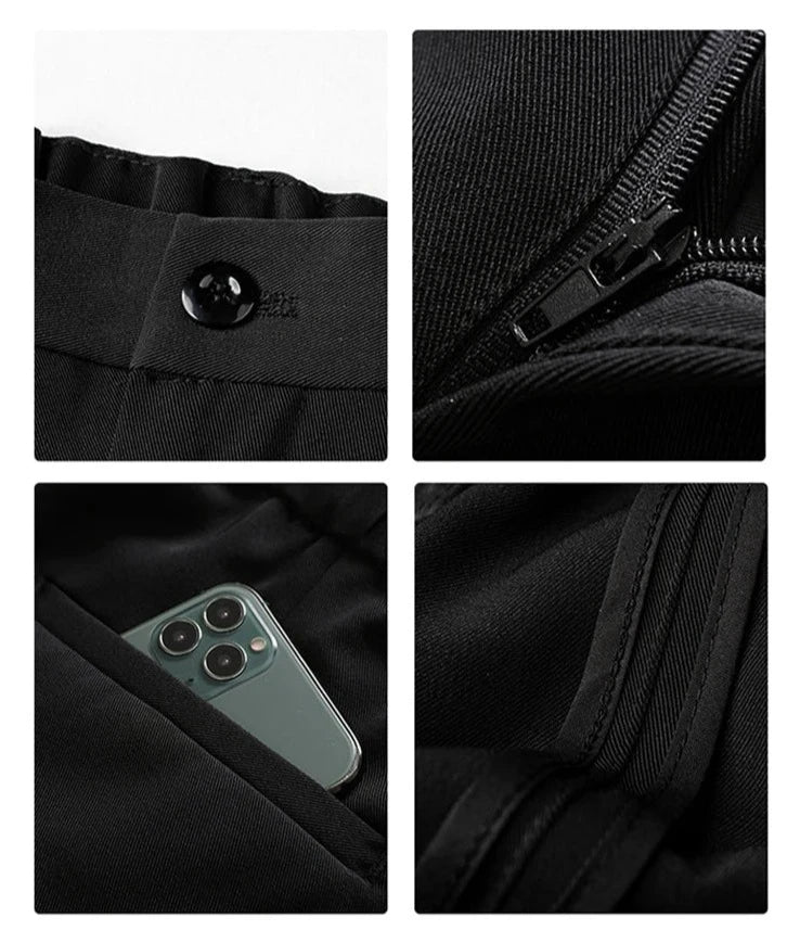 Men's Draped Formal Pants - Relaxed Fit Tailored Trousers for Business and Casual Wear Modehuis-Nederland