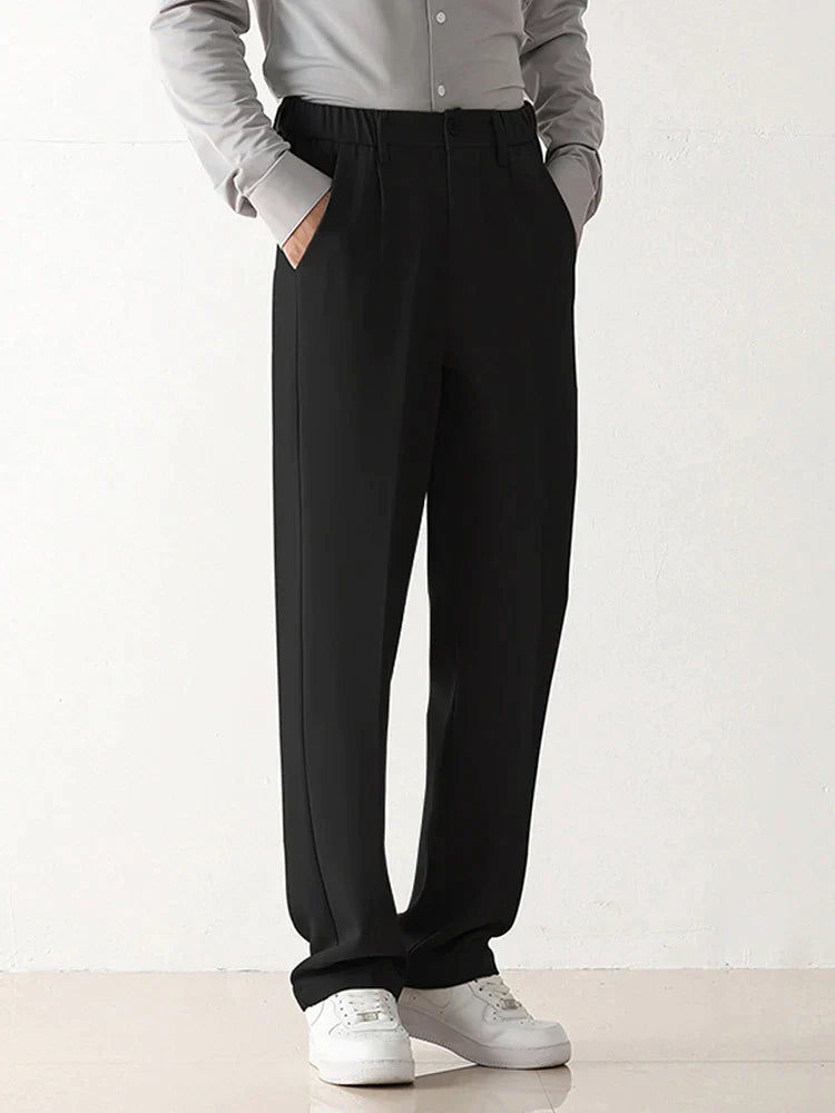 Men's Draped Formal Pants - Relaxed Fit Tailored Trousers for Business and Casual Wear Modehuis-Nederland