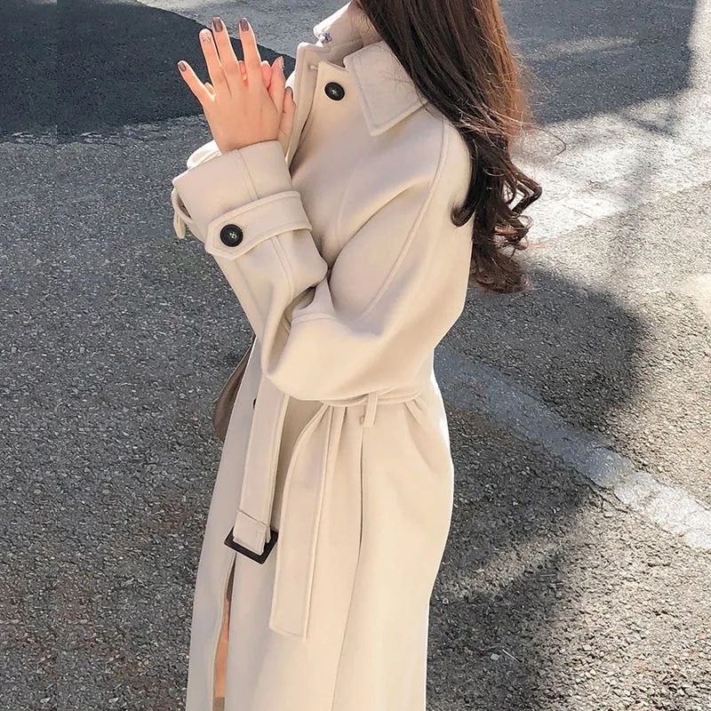 Martha - Elegante lange jas Modehuis-Nederland