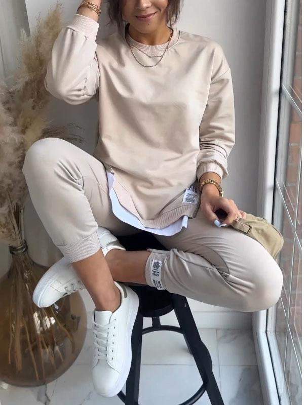 Adelane | Women's Comfy Plain Terno | Side Zippers Modehuis-Nederland