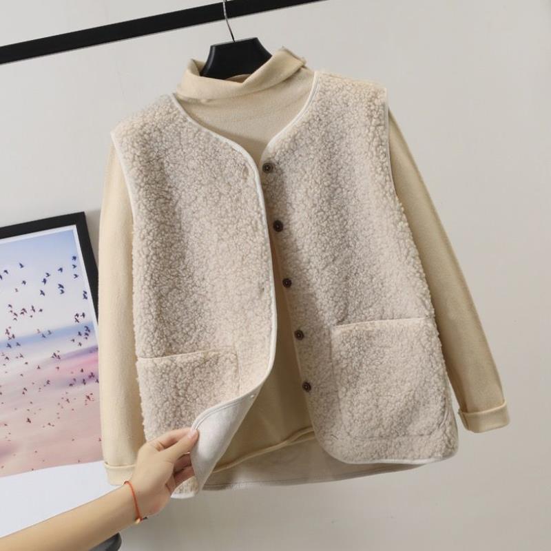 Kuscheliger Damen-Teddy-Weste | Kurz Modehuis-Nederland