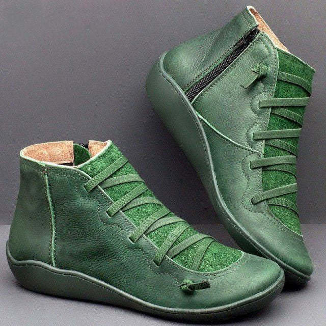 Women's Boots - Non-Slip Waterproof - Orthopedic Leather Ankle Boots Modehuis-Nederland