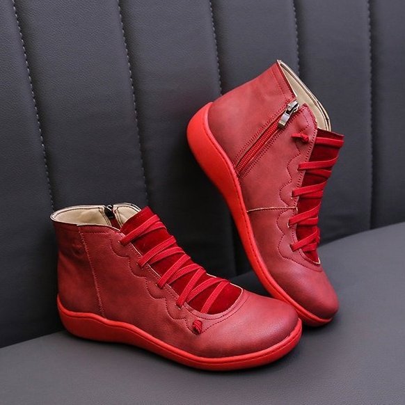 Women's Boots - Non-Slip Waterproof - Orthopedic Leather Ankle Boots Modehuis-Nederland