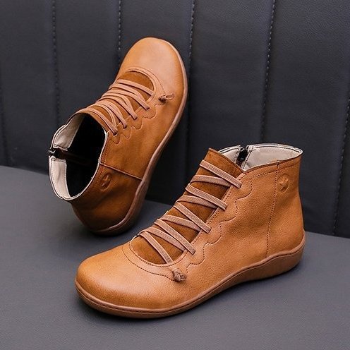 Women's Boots - Non-Slip Waterproof - Orthopedic Leather Ankle Boots Modehuis-Nederland