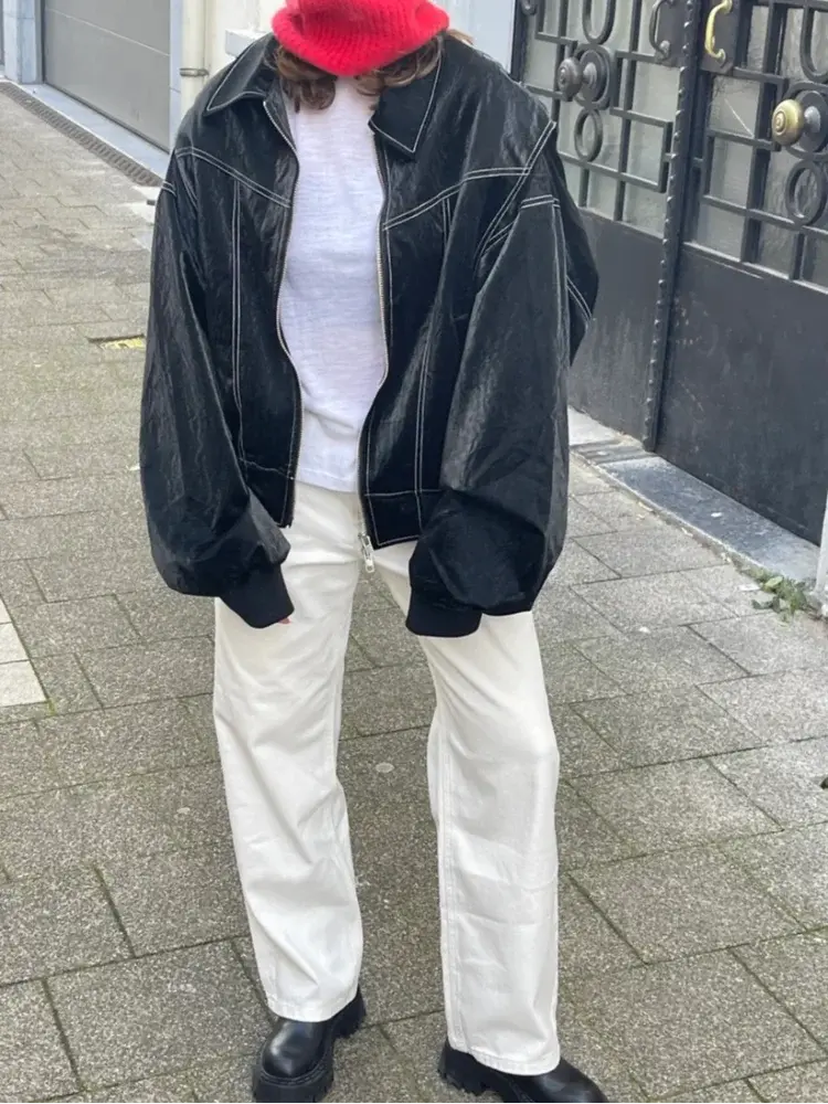 Sumaya | Vet Leren Jasje Modehuis-Nederland