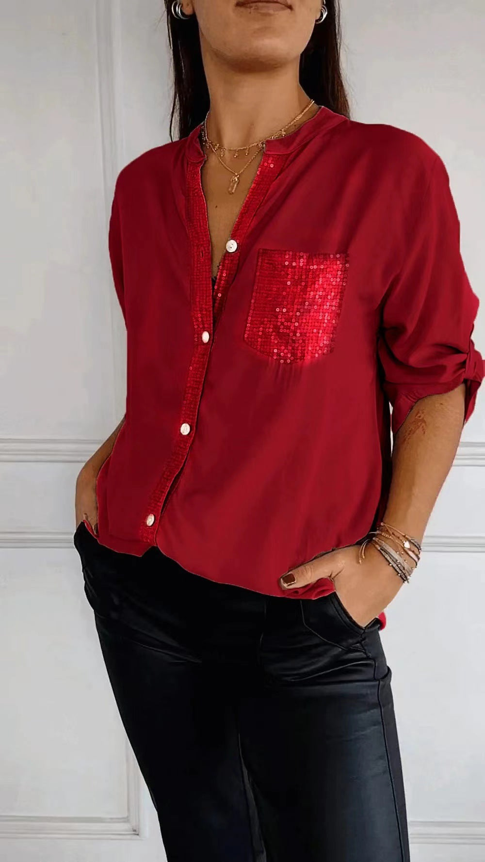 DANICAâ„¢ - Sequin Detailed Blouse Modehuis-Nederland