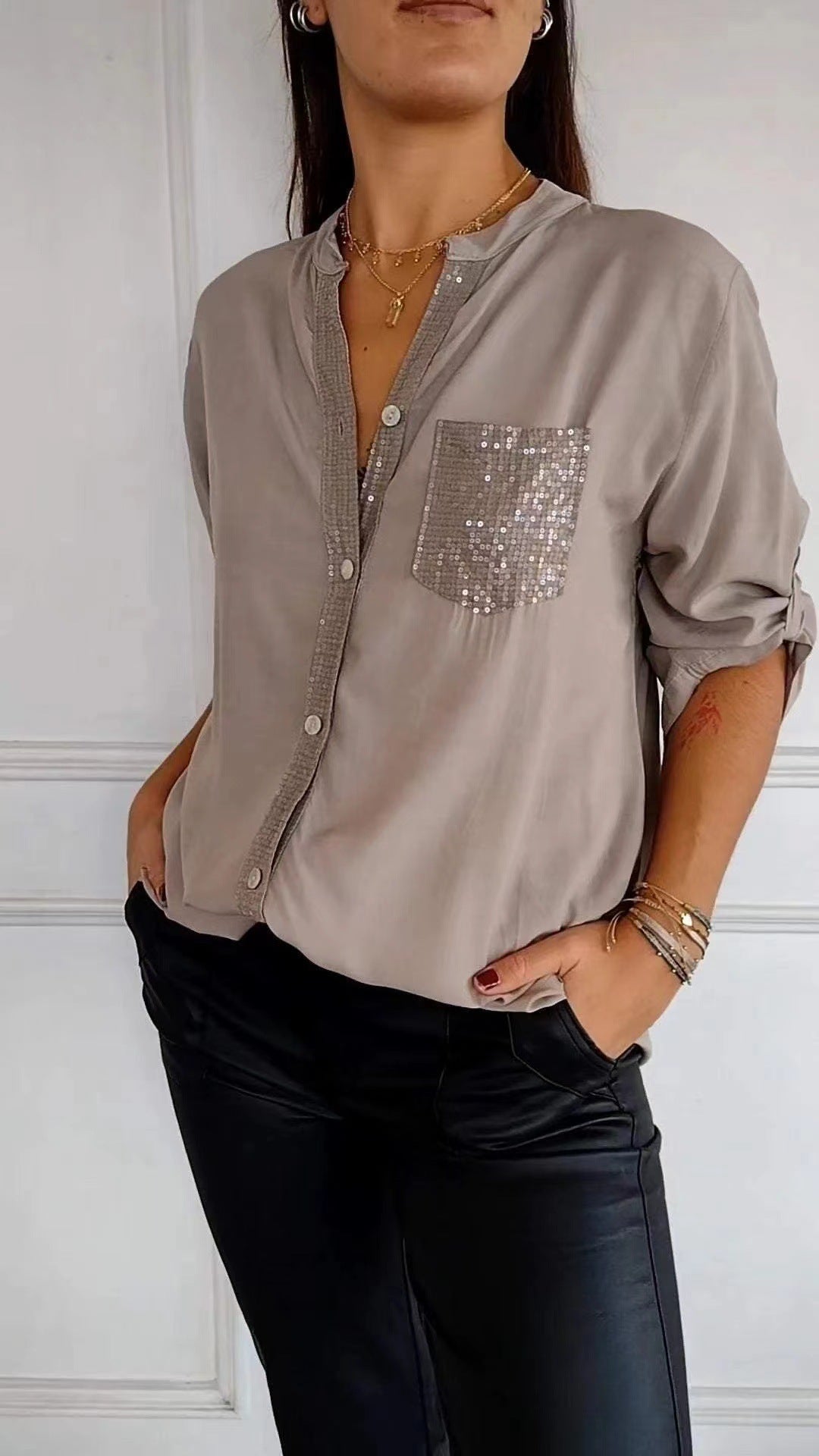 DANICAâ„¢ - Sequin Detailed Blouse Modehuis-Nederland