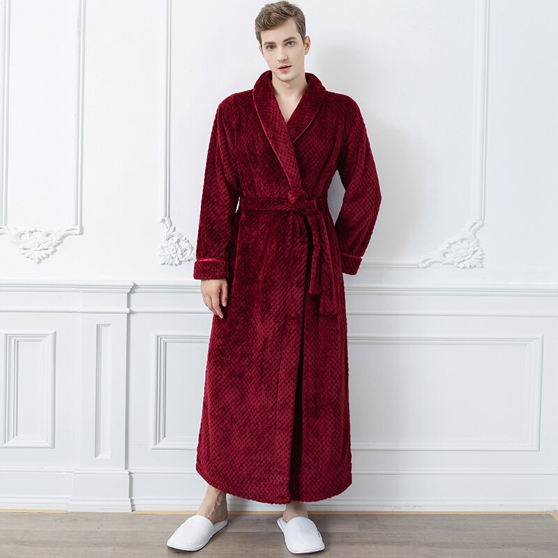 Extra Lange Unisex Badjas van Coral Fleece - Warm en Comfortabel - Andy Modehuis-Nederland