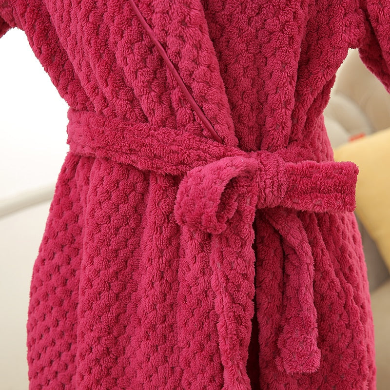 Extra Lange Unisex Badjas van Coral Fleece - Warm en Comfortabel - Andy Modehuis-Nederland