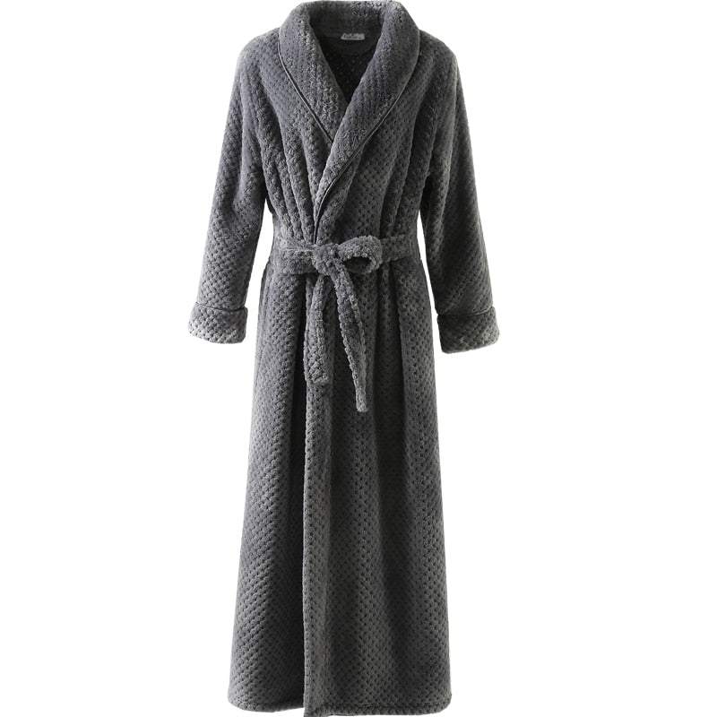 Extra Lange Unisex Badjas van Coral Fleece - Warm en Comfortabel - Andy Modehuis-Nederland