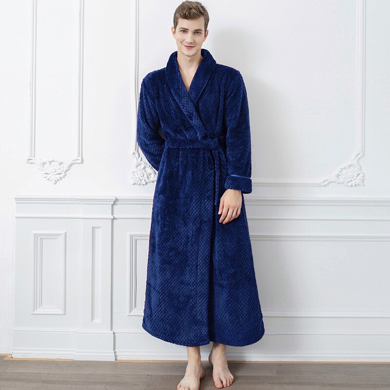 Extra Lange Unisex Badjas van Coral Fleece - Warm en Comfortabel - Andy Modehuis-Nederland