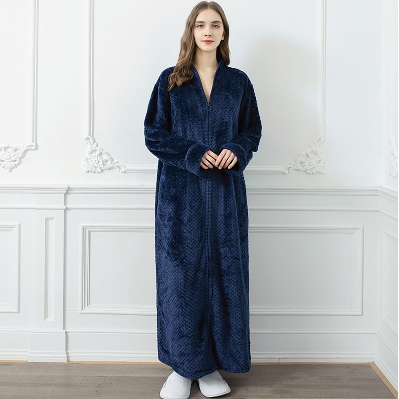 Extra Lange Unisex Badjas van Coral Fleece - Warm en Comfortabel - Andy Modehuis-Nederland