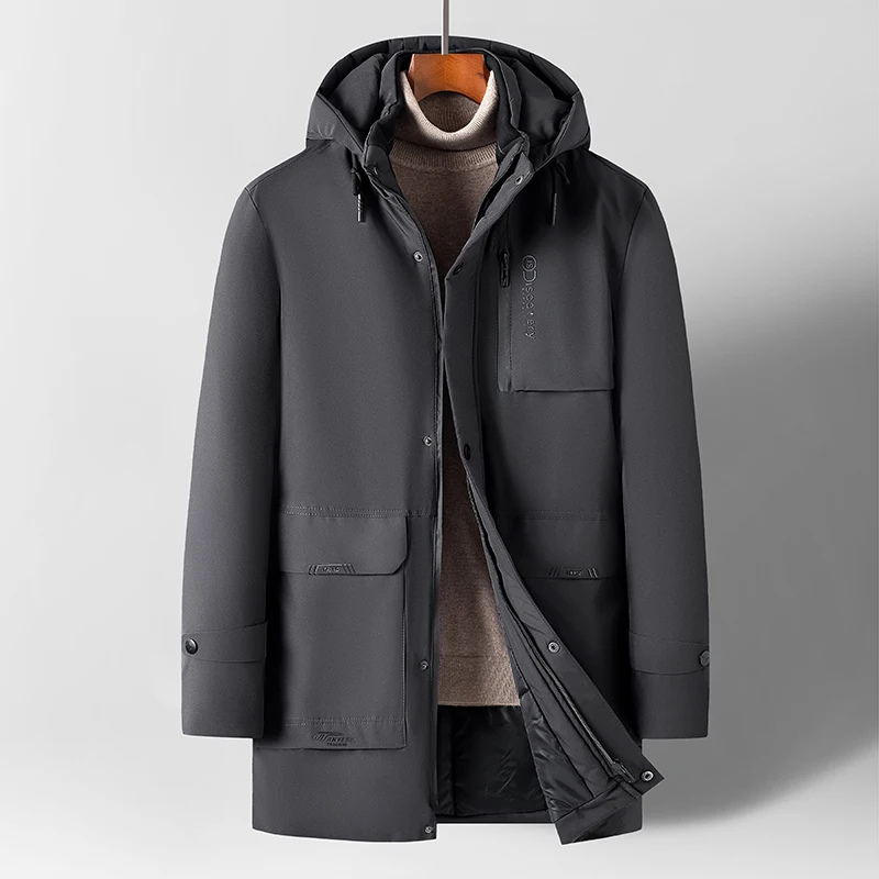 Winterjas Heren met Capuchon en Ritszakken Modehuis-Nederland